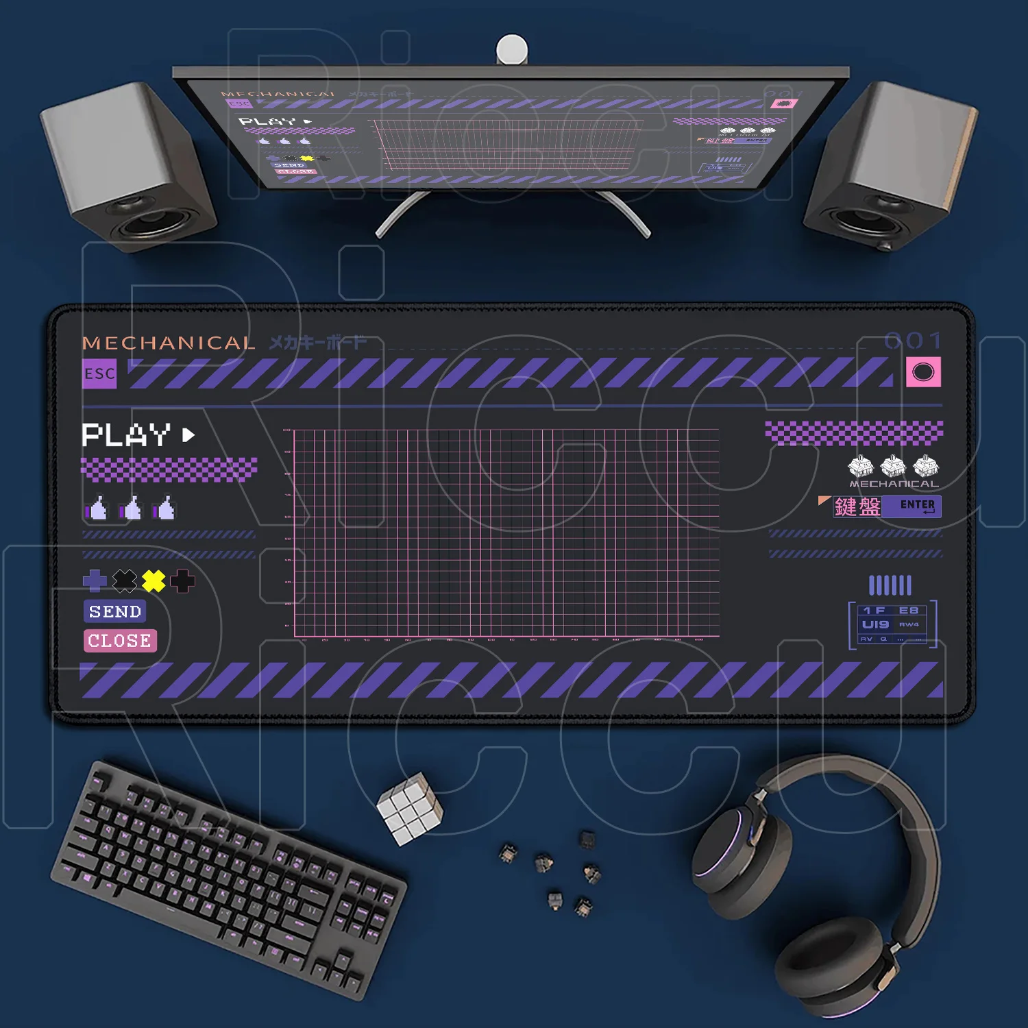 Tapis de souris de bureau - antidérapant - caoutchouc – Image 7