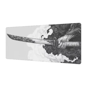 Tapis de souris gaming motif épée du vent - base antidérapante en caoutchouc