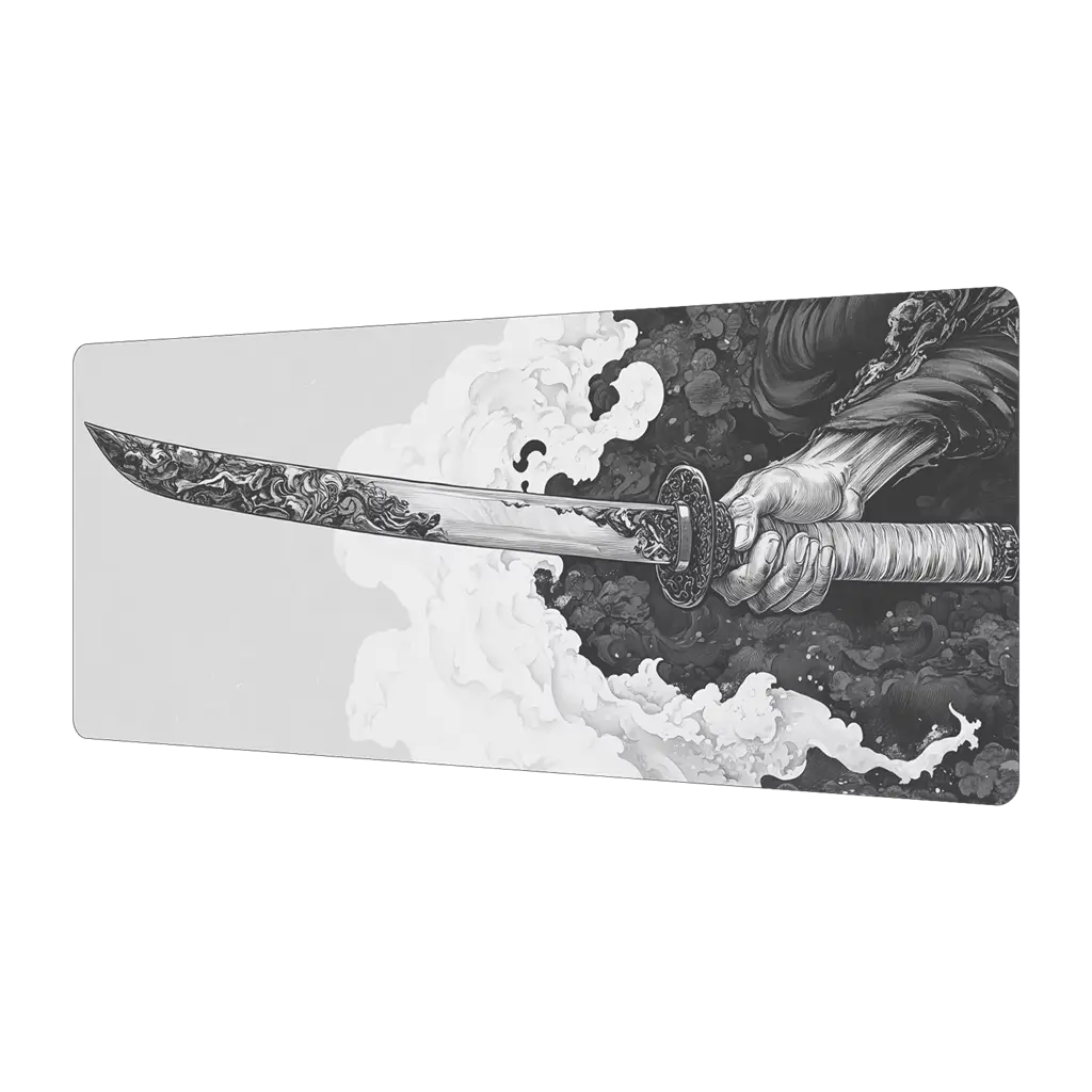 Tapis de souris gaming motif épée du vent - base antidérapante en caoutchouc
